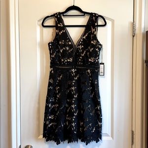 NWT Black Crochet Dress